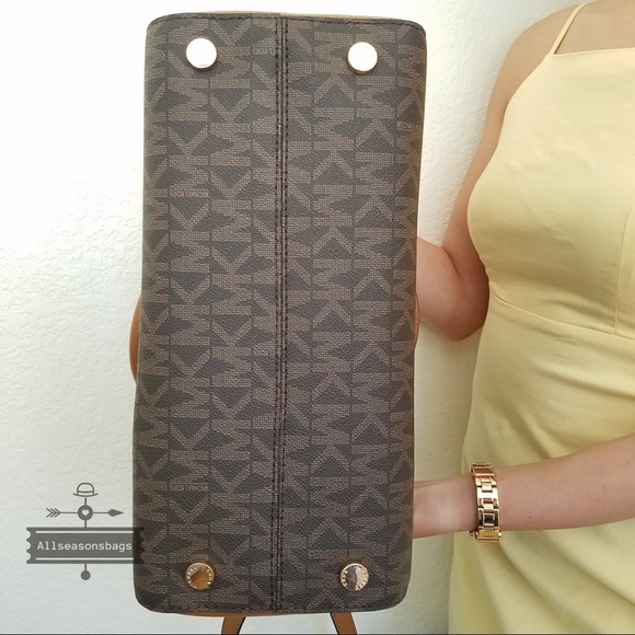 NWT Michael Kors Large Ciara satchel brown bag - Picture 6 of 7